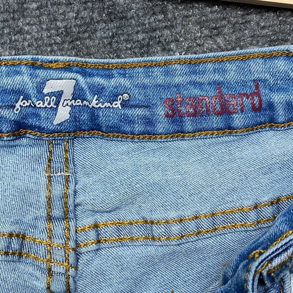 7 For All Mankind Kids Standard Light Wash Distressed Bootcut Jeans‎ Size 14